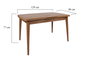 Hanah Home Inci 1141 Mesa de comedor extensible Nogal